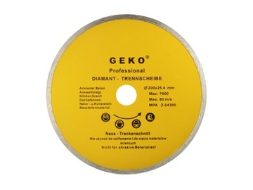 GEKO TARCZA DIAMENTOWA 200mm DO GRANITU BETONU