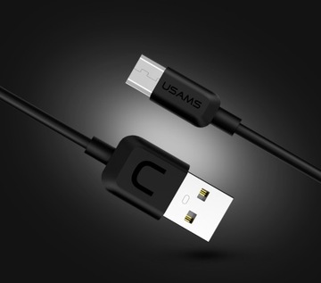 БЫСТРАЯ ЗАРЯДКА, белый кабель micro USB, 1 м USAMS