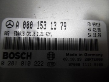 КОНТРОЛЛЕР ДВИГАТЕЛЯ 0281010222 MERCEDES W202 2.2CDI