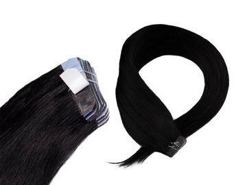 TAPE ON WŁOSY NATURALNE Taśmy 60cm 2szt GRUBE BestHair