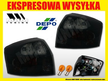 КОМПЛЕКТ ЗАДНИХ ФОНАРЕЙ AUDI A4 A-4 B6 8E5 8E BLACK DEPO FK