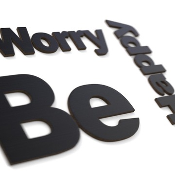 Деревянная настенная надпись 3D -Dont worry be Happy