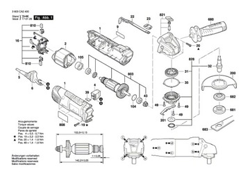 Корпус редуктора BOSCH PWS 700-115 750-115 850