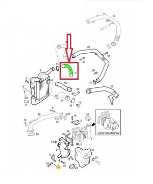 ШЛАНГ ИНТЕРКУЛЕРА OPEL ASTRA II G 1.7 DTI