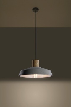 Потолочный подвесной светильник AFRA Бетонный свес LOFT LED современная элегантность Sollux