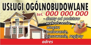 BANER Firma budowlana usługi budowlane projekt 2m