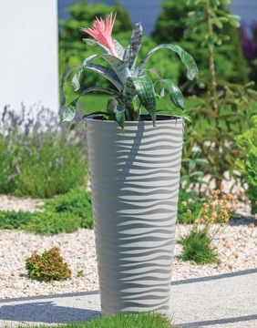 ЦВЕТОЧНЫЙ ГОРШОК СО ВСТАВКОЙ SAHARA SLIM FLOWER POT 40 высота 79см диаметр 40см АНТРАЦИТ