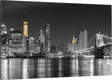 OBRAZ 120x80 Miasto Most Nocą New York Tokio WZORY