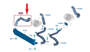 ТРУБКА ИНТЕРКУЛЕРА FORD KUGA 2.0 TDCi AV41-6K863-AD