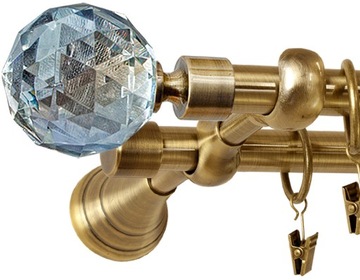 KARNISZ CRYSTAL 340 cm PODWÓJNY 3,4 karnisze fi 19