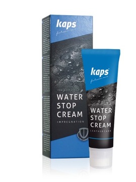 Крем-паста Kaps WATER STOP CREAM в тюбике для обуви водостойкая 75 мл черный