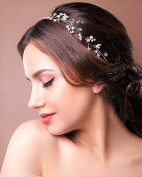 Gałązka do włosów STROIK ŚLUBNY tiara DIADEM BOHO