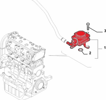 ODMA SEPARATOR OLEJU OE 55208531 FIAT BRAVO II DOBLO LINEA ALFA ROMEO MITO