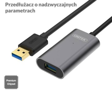 Удлинительный кабель USB 2.0 5 м активный Unitek Y-271