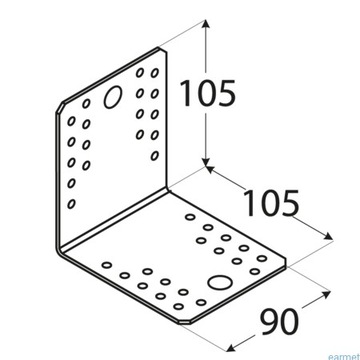 СОЕДИНИТЕЛЬ УГЛОВОЙ СТРОИТЕЛЬНЫЙ 105x105x90x2