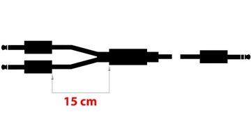 Кабельный кабель 6,3 Jack стерео - 2x моно Klotz 8м