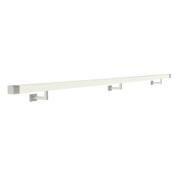 фото ориг. №2, Handrail wall-mounted wooden 40x40 220cm white inox