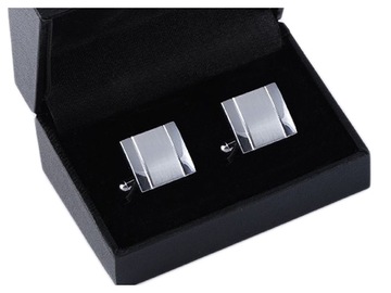 Запонки CLASSIC + Металлические мужские запонки для рубашек BOX s41