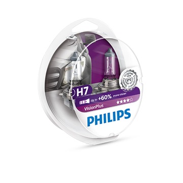 Philips Żarówki H7 VisionPlus +60% Więcej Światła