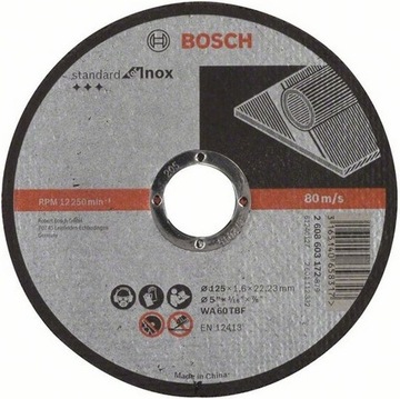 25 sztuk tarcz tnących Bosch stand. Inox 125x1,6