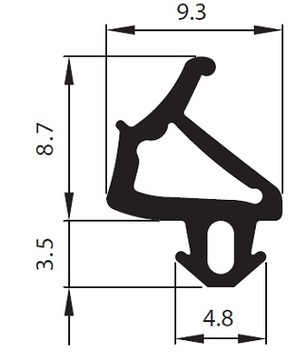 Уплотнитель оконный s-1386