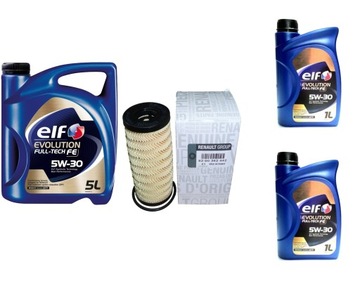 OLEJ ELF FULLTTECH 5W30 + FILTR LAGUNA III 2.0 DCI