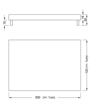 КРОВАТИ ОТЕЛЬНАЯ КРОВАТЬ LUXOR CHENILLE 120x20