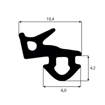 фото ориг. №2, Gasket window to windows black pvc veka s-1126 300mb