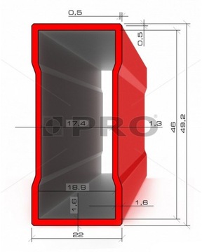 PRO 600 POZIOMICA 40cm POZIOMNICA aluminiowa