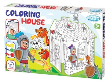 DUŻY DOMEK DO MALOWANIA MOCHTOYS RYCERZ 99x68x78cm