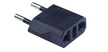 WTYCZKA ADAPTER PRZEJŚCIÓWKA US NA EU CZARNA ver C