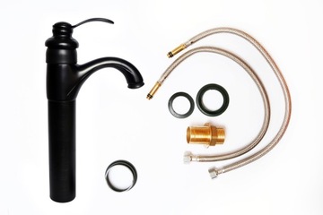 фото ориг. №3, Washbasin faucet freestanding retro black wosoka