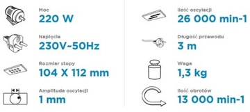 GRAPHITE 59G320 SZLIFIERKA OSCYLACYJNA 220W