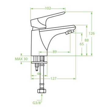 RONDO BLX 022D СМЕСИТЕЛЬ ДЛЯ УМЫВАЛЬНИКА + КРЫШКА CLICK CLACK