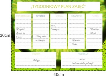 Tablica magnetyczna Planer tygodniowy na lodówkę