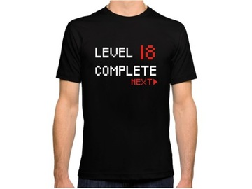 KOSZULKA PREZENT 18 URODZINY, T-SHIRT LEVEL 18 - L