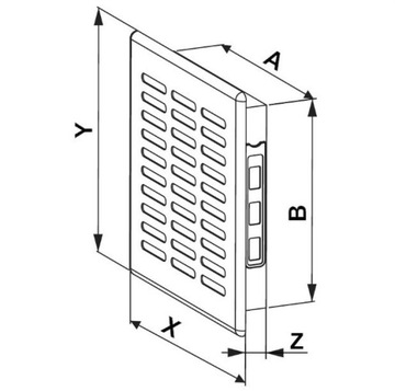 КРЫШКА ВЕНТИЛЯЦИОННОЙ РЕШЕТКИ AWENTA T01 11x14 ГРАФИТ