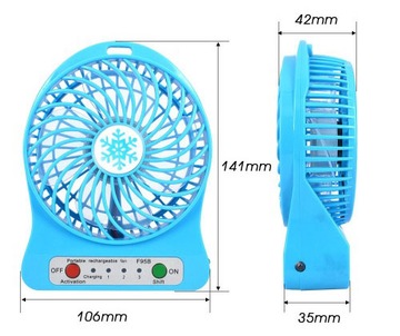 МИНИ-ВЕНТИЛЯТОР НАСТОЛЬНЫЙ ВЕНТИЛЯТОР+КАБЕЛЬ USB+АККУМУЛЯТОР