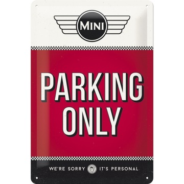 Tablica plakat MINI COOPER PARKING ONLY blaszany