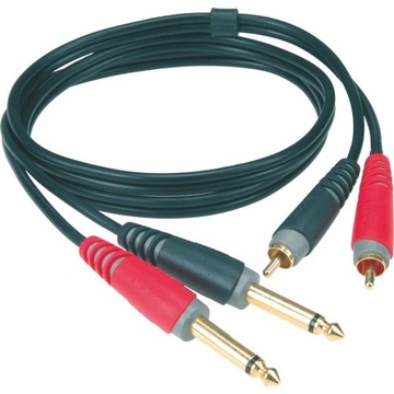 Кабель 2x Jack 6,3 мм - 2 x RCA 1 м KLOTZ AT-CJ0100