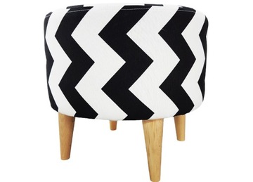 Pufa taboret na 3 nogach wzór ZYG ZAK chevron
