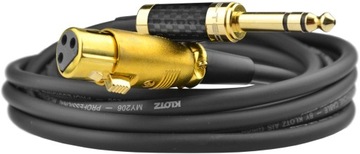 Kabel przewód 6,3 Jack stereo XLR żeński Klotz 10m