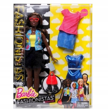 Barbie Fashionistas DTF02 Mattel Lalka z Ubrankami