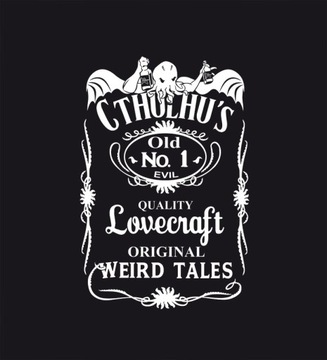 WEIRD TALES Lovecraft виски футболка Cthulhu M