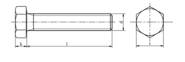 M10x1,25x20 Винт с мелкой посадкой, класс 10,9 DIN 961 5