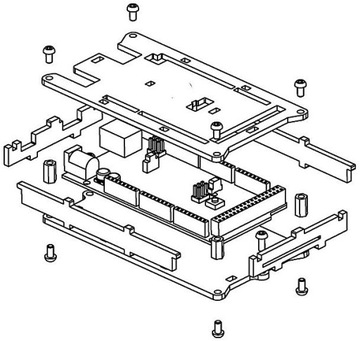 КОРПУС ARDUINO Mega2560 Прозрачный акрил FV