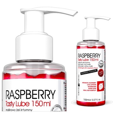 RASPBERRY TASTY LUBE SMAKOWY ŻEL LUBRYKANT MALINA NAWILŻENIE POŚLIZG 150ML