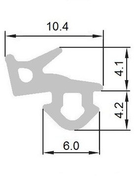 VEKA S-1126A Уплотнители оконные, СЕРЫЕ