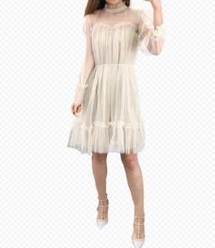 Seksowna sukienka tiulowa rozkloszowana wesele