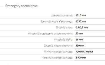 Blachodachówka modułowa TALIA Mat AM Blachotrapez Okazja!